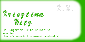 krisztina witz business card